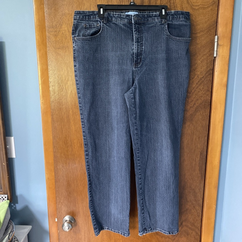 Kim Rogers Womens Jeans 20W Average Blue Bootcut High Rise Dark Wash 60073253-E9